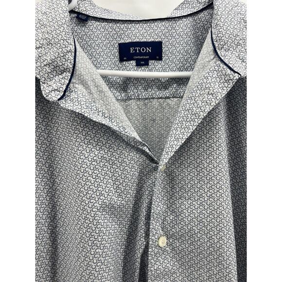 Eton Dress Shirt Mens Sz XXL Contemporary Brighton Button Up Blue - Picture 2 of 8